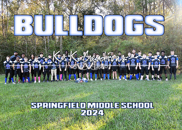 5X7 SMS BULLDOGS FOOTBALL
