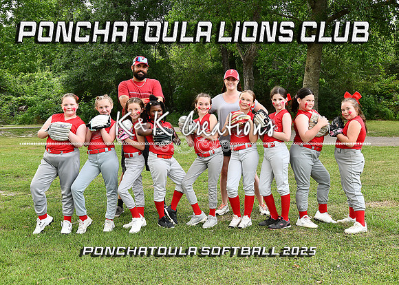 5X7 PONCHATOULA LIONS CLUB 9-10GIRLS TEAM