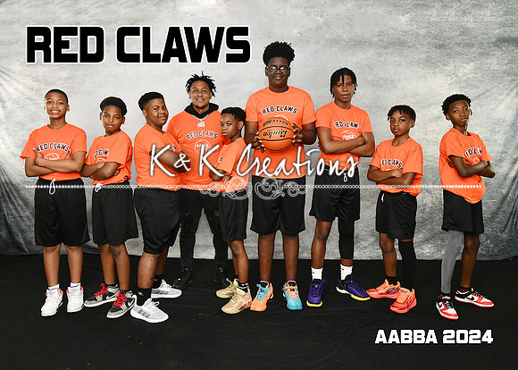5X7 RED CLAWS TEAM