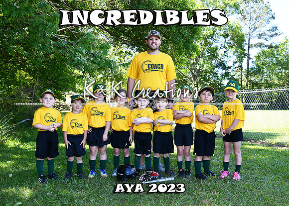 5X7 INCREDIBLES TEAM