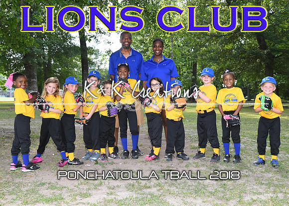 5x7 tball LIONS CLUB team