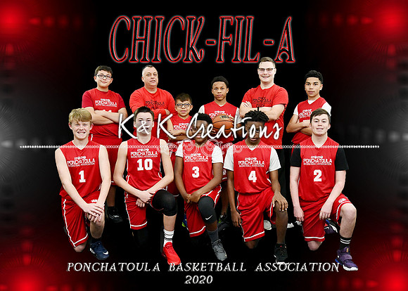 5X7 13-14 BOYS CHICK FIL A TEAM