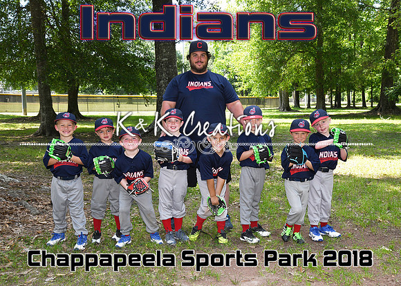 5x7 tball INDIANS CHAPPAPEELA TEAM