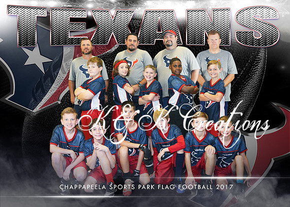 5X7 TEXANS TEAM 9-11 YEAR OLDS