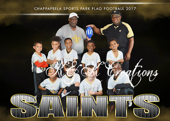 5X7 SAINTS 6-8YR FOOTBALL TEAM