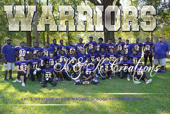 8X12 AMITE WESTSIDE MIDDLE MAGNET SCHOOL FOOTBALL 2017