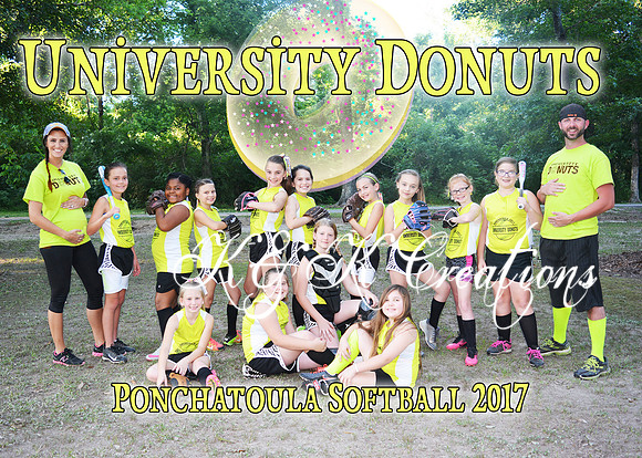 5x7 UNIVERSITY DONUTS 9-10 GIRLS TEAM