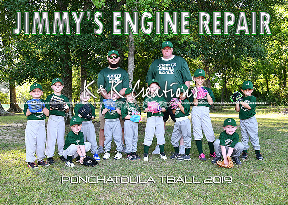 5x7 tball Jimmys engine repair team