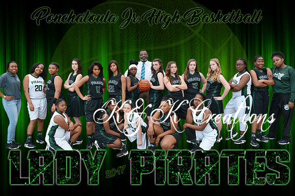 8X12 PJHS GIRLS BASKETBALL TEAM