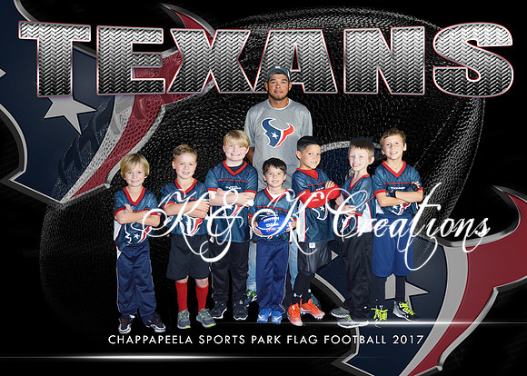 5X7 TEXANS TEAM 6-8 YEAR OLDS