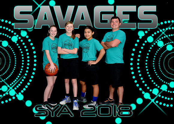 5x7 11-14girls Savages TEAM