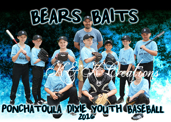 5X7 BEARS BAITS TEAM