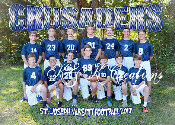 5X7 SJS VARSITY FOOTBALL TEAM 2017-2018