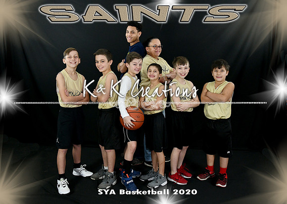 5x7 9-10boys SAINTS team