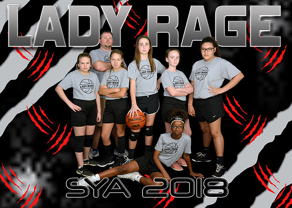 5x7 11-14girls LADY RAGE team