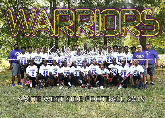 5X7 AMITE WEST SIDE FOOTBALL TEAM 2019