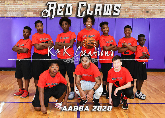 5X7 RED CLAWS TEAM