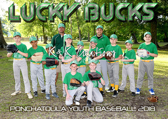 5X7 9-10BOYS LUCKY BUCKS TEAM
