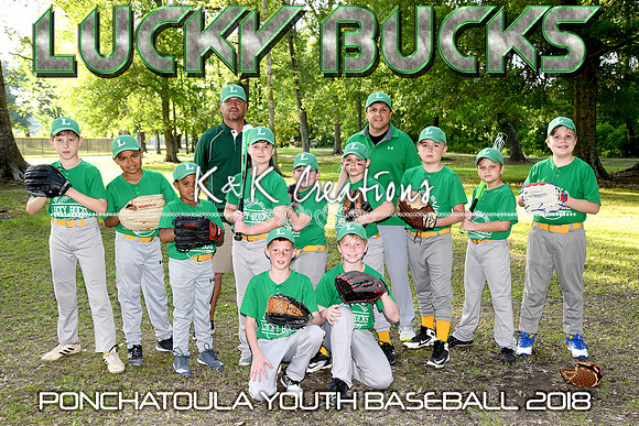 8X12 9-10BOYS LUCKY BUCKS TEAM
