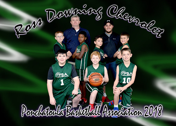 5X7 ROSS DOWNING CHEVROLET 9-10B TEAM