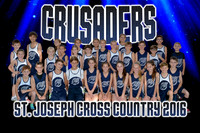 st joe cross country team with parker