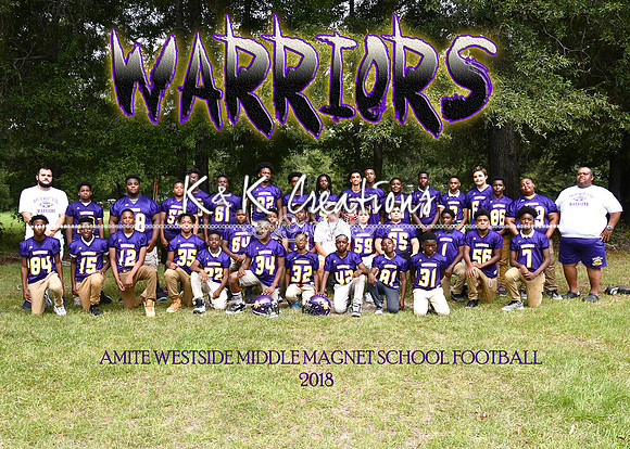 5X7 AMITE WESTSIDE MIDDLE MAGNET FOOTBALL