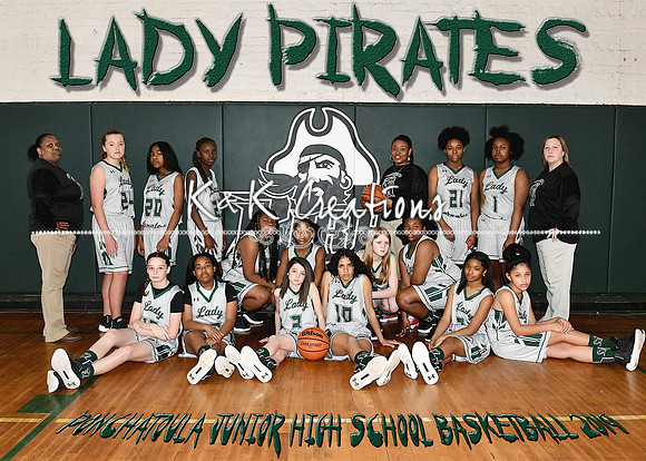 5x7 PJHS Lady Pirates Basketball TEAM