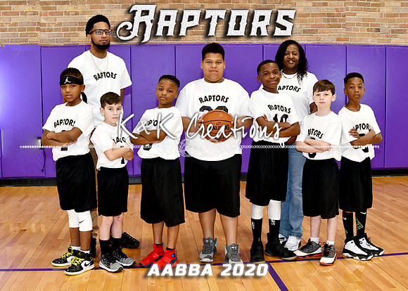 5X7 AABBA RAPTORS TEAM
