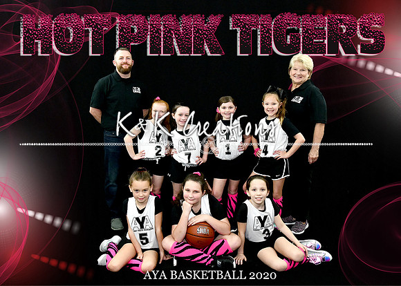 5x7 girls 7-8 team 1 hot pink tigers