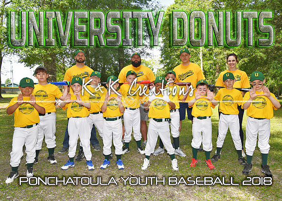 5x7 7-8b UNIVERSITY DONUTS TEAM