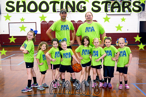8x12 4-6 GIrls #1 Shooting Stars TEAM