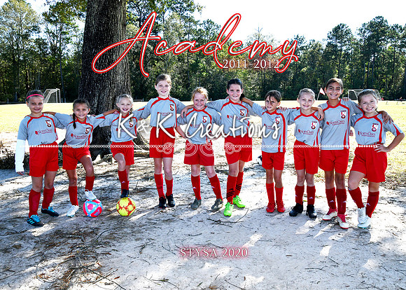 5X7 academy girls team