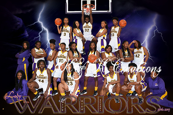 8X12 AMITE LADY WARRIORS BASKETBALL TEAM
