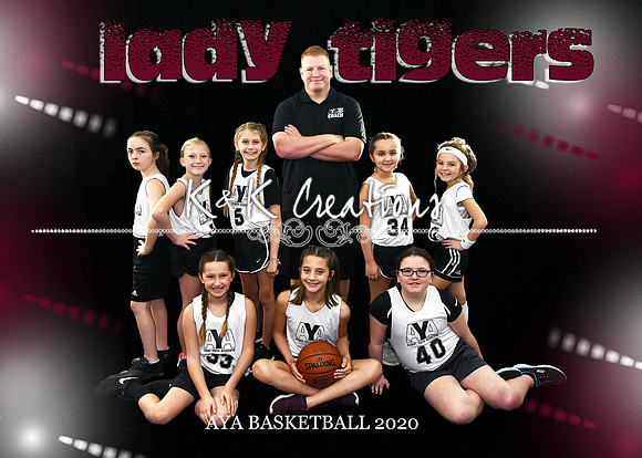 5x7 girls 9-10 Team 5 lady tigers