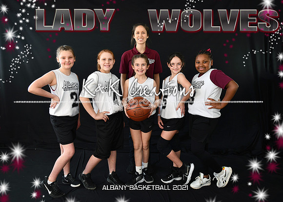 5X7 GIRLS9-10 #1 LADY WOLVES LACY TEAM
