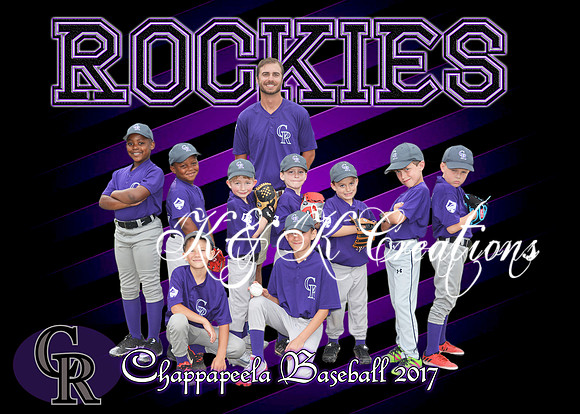 5X7 7 TO 8 ROCKIES TEAM PICTURE
