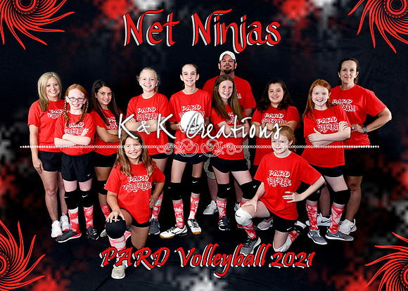 5x7 10-12 net ninjas team