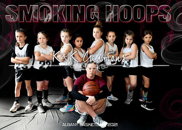 5x7 Girls 7-8 #3 Smoking Hoops - Whitney