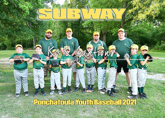 5X7 7-8BOYS SUBWAY TEAM