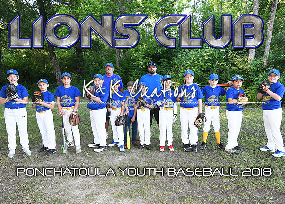 5x7 9-10 boys LIONS CLUB team