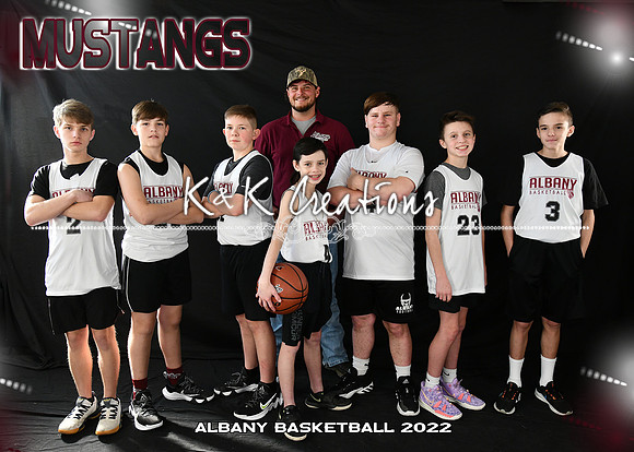5X7 BOYS 13-14 MUSTANGS TEAM