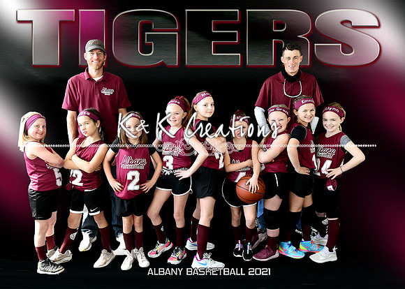 5x7 girls 7-8 #1 Tigers team