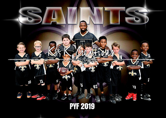 5X7 SAINTS TEAM 2019 FLAG FOOTBALL
