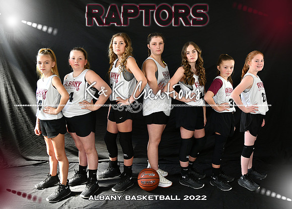 5x7 girls 11-13 raptors team