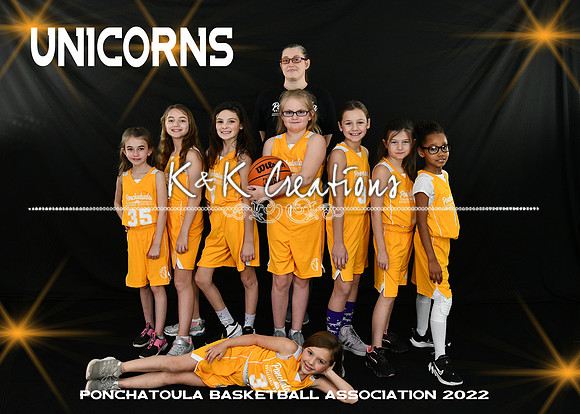 5X7 7-8 GIRLS UNICORNS COACH BRIDGETTE TEAM
