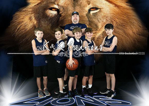 5x7 9-10 boys LIONS team