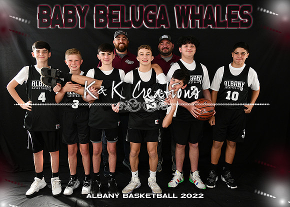 5X7 BOYS 13-14 BABY BELUGA WHALES TEAM