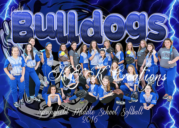 5X7 SPRINGFIELD MIDDLE SOFTBALL TEAM 2016