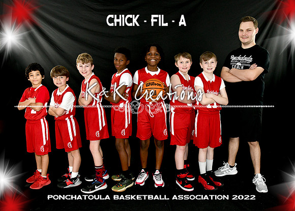 5x7 9-10 Boys CHICK FIL A team