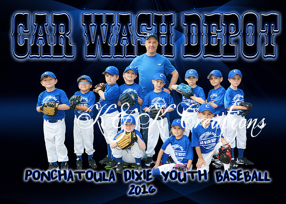 5X7 CAR WASH DEPOT TEAM 6CP